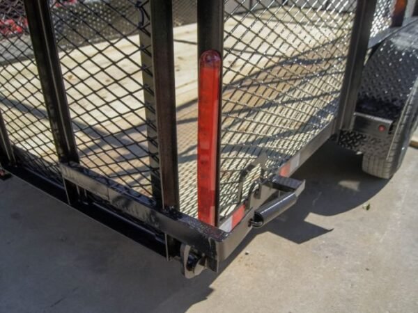 7×16 Tandem Straight Deck Utility Trailer with 6ft Mesh Sides and Ladder Racks - Image 2
