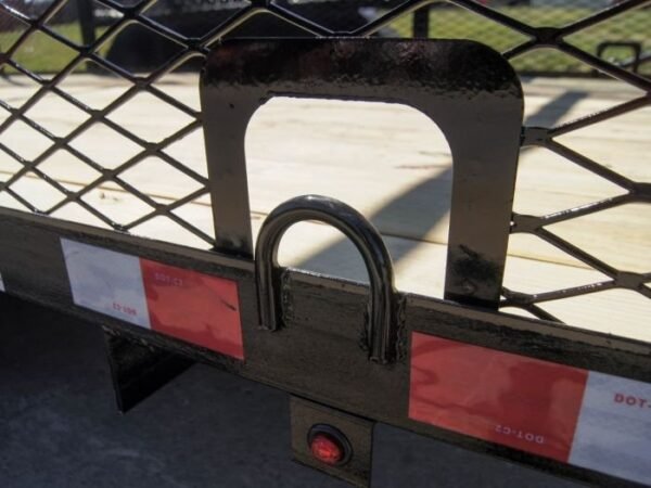 7×16 Tandem Straight Deck Utility Trailer with 6ft Mesh Sides and Ladder Racks - Image 4