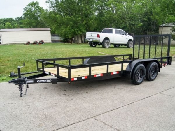 6.4×16 Straight Deck Utility Trailer (2) 3500lb Axles