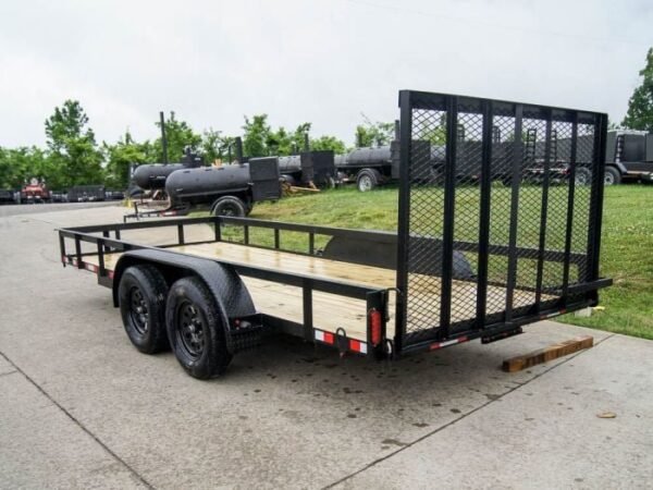 6.4×16 Straight Deck Utility Trailer (2) 3500lb Axles - Image 4