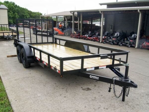 6.4×16 Straight Deck Utility Trailer (2) 3500lb Axles - Image 7