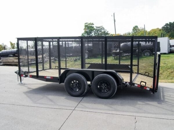 6.4×14 Dovetail Utility Trailer 4ft Mesh (2) 3500lb Axles - Image 6