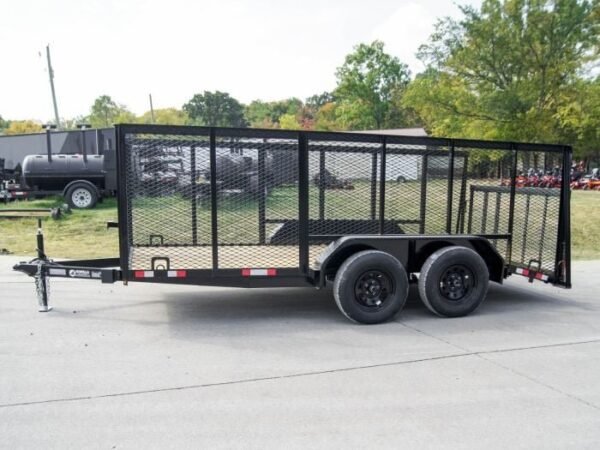 6.4×14 Dovetail Utility Trailer 4ft Mesh (2) 3500lb Axles - Image 7