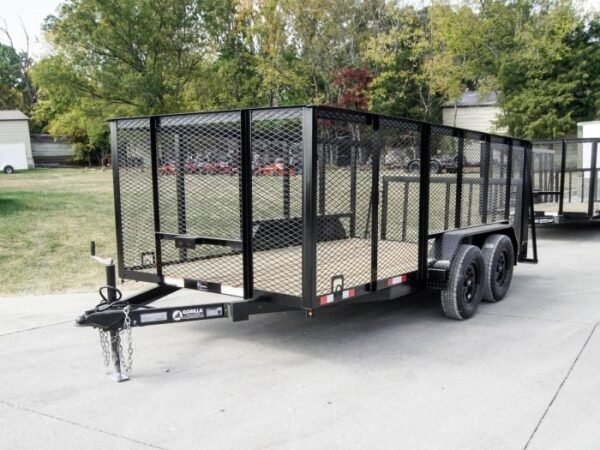 6.4×14 Dovetail Utility Trailer 4ft Mesh (2) 3500lb Axles - Image 8