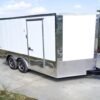 8.5×14 V-Nose Enclosed Trailer – Diamond Plate Floor Storage