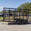 6.4′ X 14′ Tandem Axle Straight Utility Trailer – Mesh 6′ Sides - Image 2