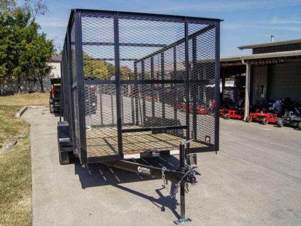 6.4′ X 14′ Tandem Axle Straight Utility Trailer – Mesh 6′ Sides - Image 4
