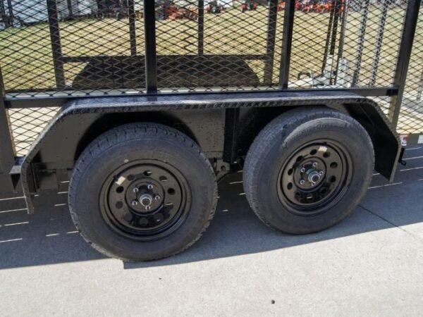 6.4′ X 14′ Tandem Axle Straight Utility Trailer – Mesh 6′ Sides - Image 12