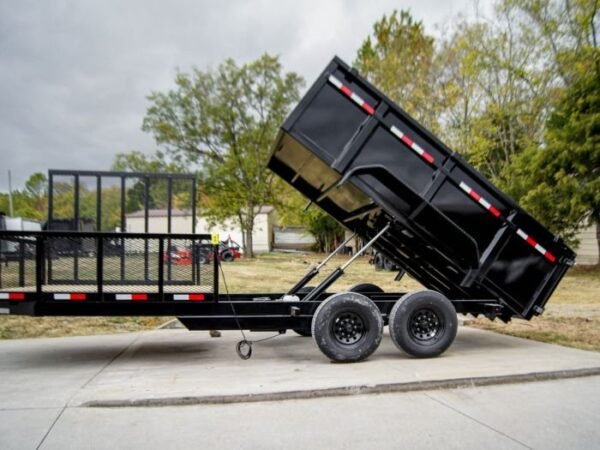 7×20 Hybrid Dump Utility Trailer with 3ft Sides Equipment (2) 7K Axles