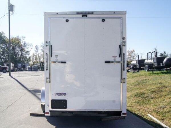 6×14 White Slant Top V-Nose Enclosed Trailer 3,500lb Axle - Image 5