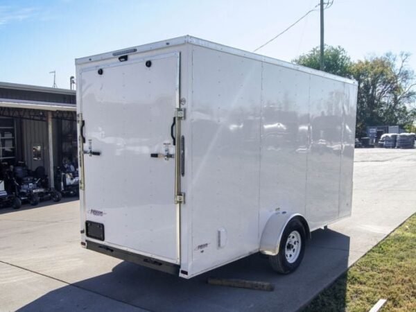 6×14 White Slant Top V-Nose Enclosed Trailer 3,500lb Axle - Image 6