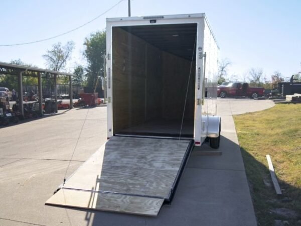 6×14 White Slant Top V-Nose Enclosed Trailer 3,500lb Axle - Image 8