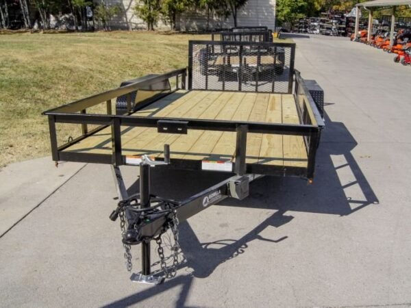 6.4×16 Utility Trailer Dovetail (2) 3500lb Axles with Gate - Image 2