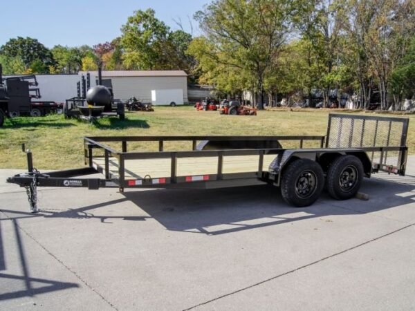 6.4×16 Utility Trailer Dovetail (2) 3500lb Axles with Gate