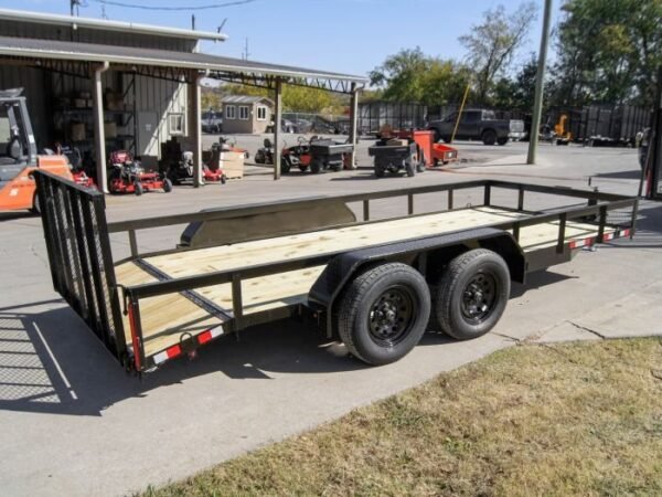 6.4×16 Utility Trailer Dovetail (2) 3500lb Axles with Gate - Image 6