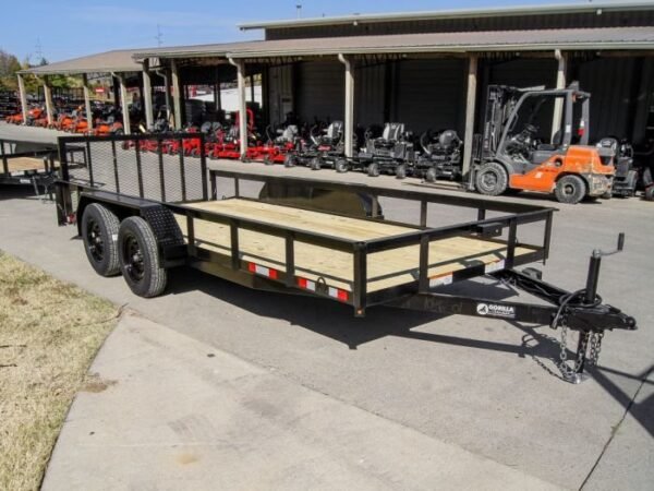 6.4×16 Utility Trailer Dovetail (2) 3500lb Axles with Gate - Image 8