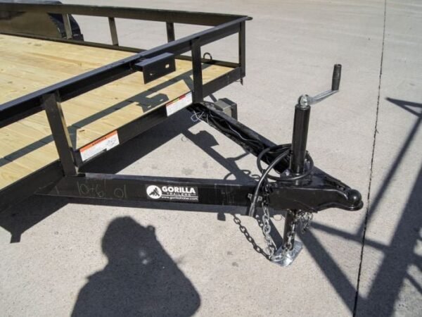 6.4×16 Utility Trailer Dovetail (2) 3500lb Axles with Gate - Image 9