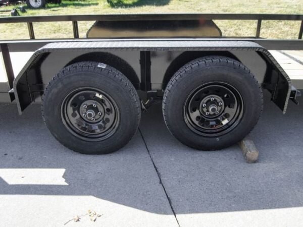 6.4×16 Utility Trailer Dovetail (2) 3500lb Axles with Gate - Image 13