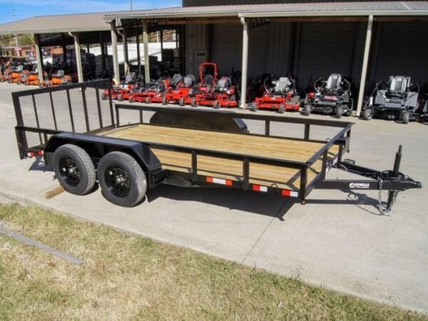 6.4×14 Dovetail Utility Trailer (2) 3500 Axles