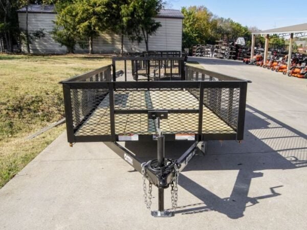 6.4×16 Dovetail Utility Trailer 2ft Mesh (2) 3500lb Axles - Image 3