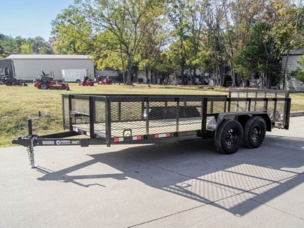 6.4×16 Dovetail Utility Trailer 2ft Mesh (2) 3500lb Axles - Image 2