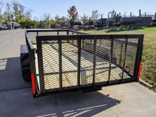 6.4×16 Dovetail Utility Trailer 2ft Mesh (2) 3500lb Axles - Image 6