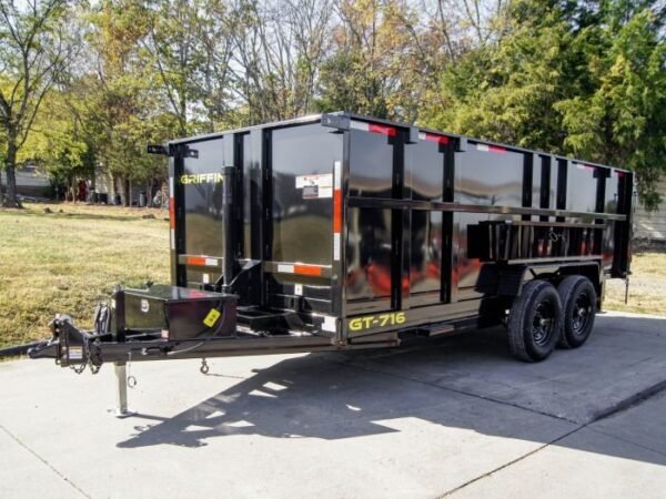 7×16 Telescopic Dump Trailer with 4ft Sides (2) 7K Axles - Image 7