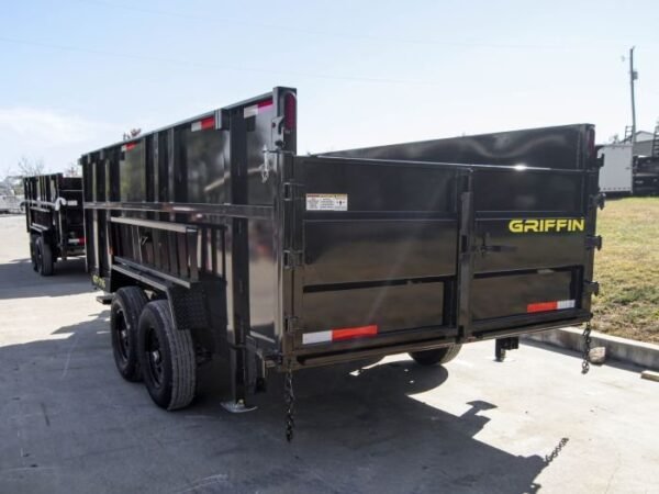 7×16 Telescopic Dump Trailer with 4ft Sides (2) 7K Axles - Image 9