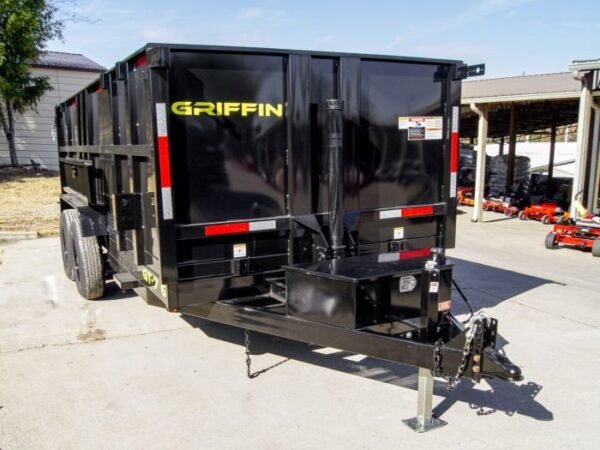 7×16 Telescopic Dump Trailer with 4ft Sides (2) 7K Axles - Image 3