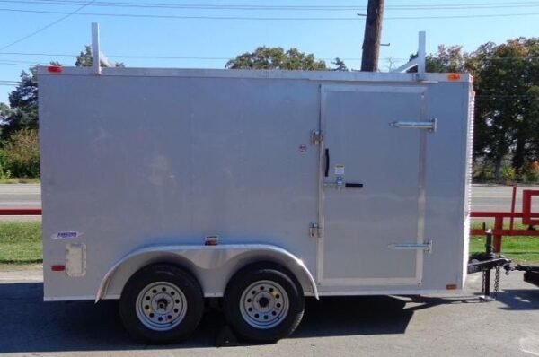 Enclosed Trailer 7’x12′ Silver – ATV Cargo Construction Hauler Storage - Image 7