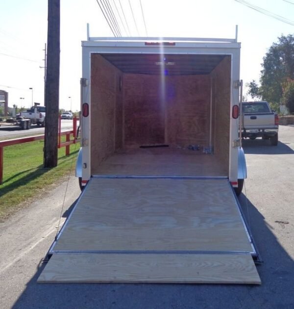 Enclosed Trailer 7’x12′ Silver – ATV Cargo Construction Hauler Storage - Image 3