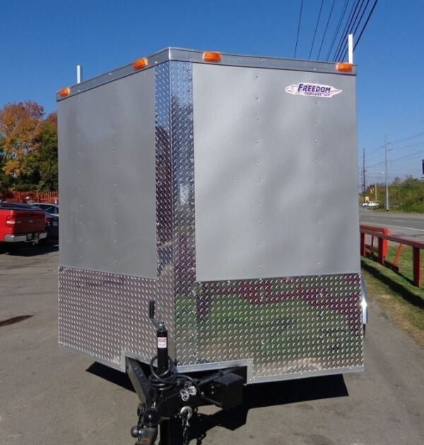 Enclosed Trailer 7’x12′ Silver – ATV Cargo Construction Hauler Storage