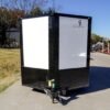 7×14 Enclosed Trailer White V-Nose Blackout Package (2) 3,500lb Axles - Image 2