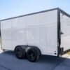 7×14 Enclosed Trailer White V-Nose Blackout Package (2) 3,500lb Axles - Image 5