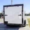 7×14 Enclosed Trailer White V-Nose Blackout Package (2) 3,500lb Axles - Image 6
