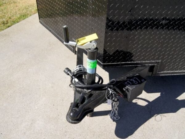 7×14 Enclosed Trailer White V-Nose Blackout Package (2) 3,500lb Axles - Image 10