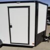 7×14 Enclosed Trailer White V-Nose Blackout Package (2) 3,500lb Axles - Image 13