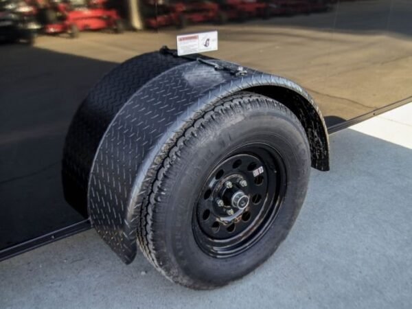 7×14 Enclosed Trailer Black V-Nose Blackout Package 3,500lb Axle Storage - Image 10