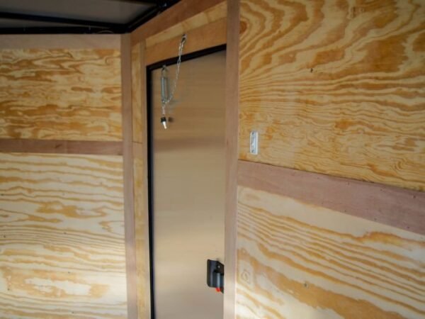 7×14 Enclosed Trailer Black V-Nose Blackout Package 3,500lb Axle Storage - Image 17