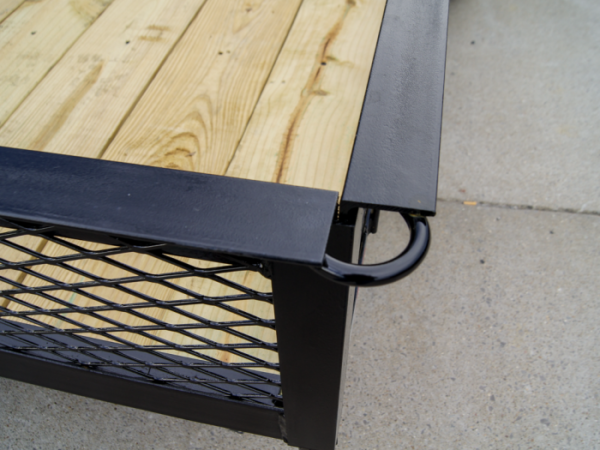 6.4×12 Dovetail Utility Trailer with 1ft Mesh Sides 3,500lb Axle
