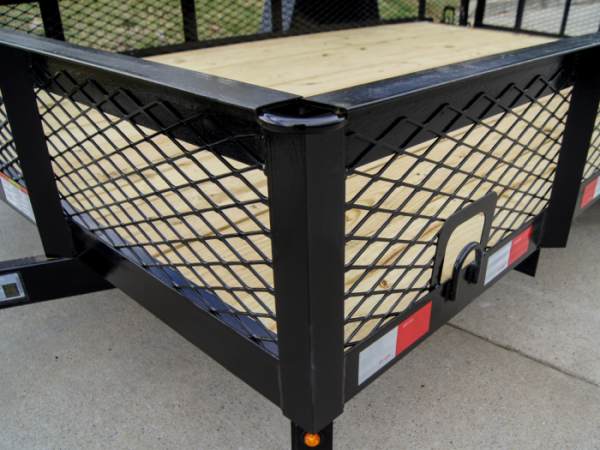 6.4×12 Dovetail Utility Trailer with 1ft Mesh Sides 3,500lb Axle - Image 2