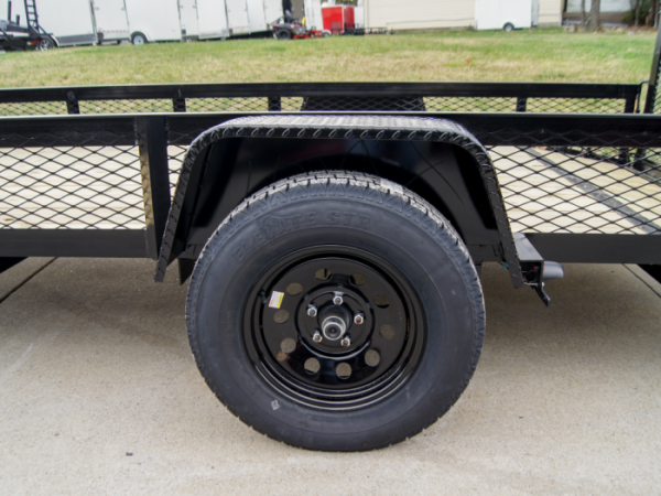 6.4×12 Dovetail Utility Trailer with 1ft Mesh Sides 3,500lb Axle - Image 3
