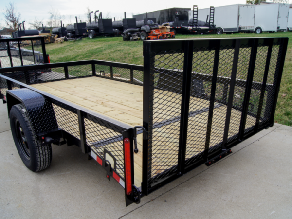 6.4×12 Dovetail Utility Trailer with 1ft Mesh Sides 3,500lb Axle - Image 4