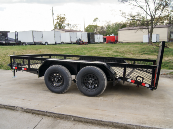 6.4×12 Dovetail Utility Trailer with 1ft Mesh Sides (2) 3,500lb Axles - Image 2