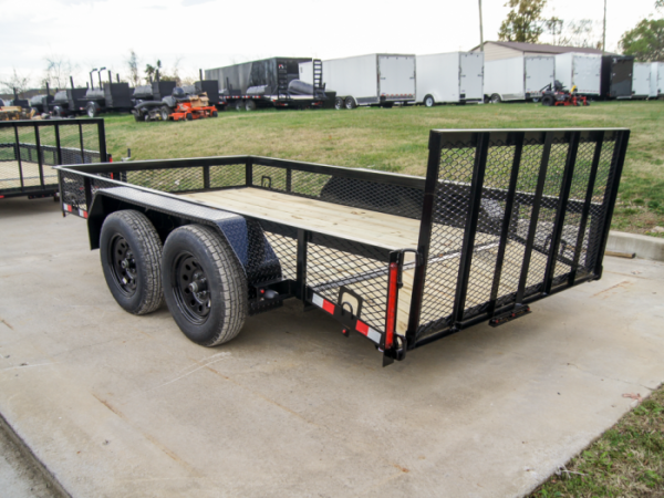 6.4×12 Dovetail Utility Trailer with 1ft Mesh Sides (2) 3,500lb Axles - Image 3