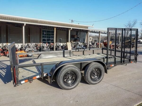 7×14 Dovetail Utility Trailer Side Gate (2) 3500lb Axles - Image 10