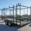 6.4 x 16 Straight Deck Tandem Axle Utility Trailer w/ 6ft Ladder Racks - Image 5