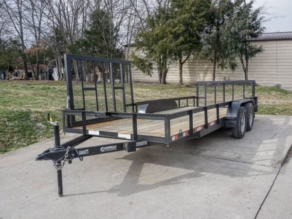 6.4×18 Dovetail Utility Trailer with Side Gate (2) 3,500lb Axle - Image 3