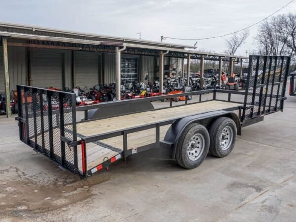 6.4×18 Dovetail Utility Trailer with Side Gate (2) 3,500lb Axle - Image 8