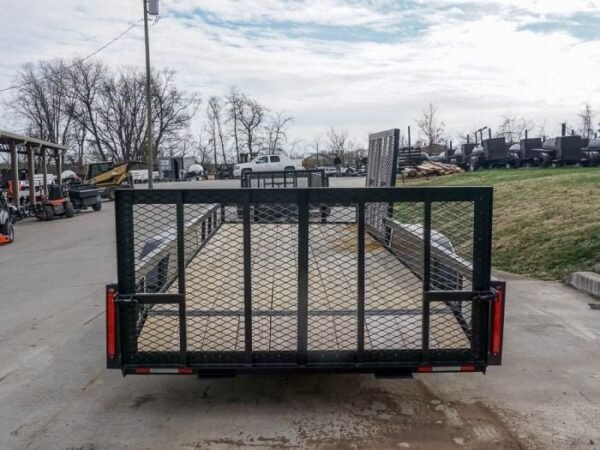 6.4×18 Dovetail Utility Trailer with Side Gate (2) 3,500lb Axle - Image 9